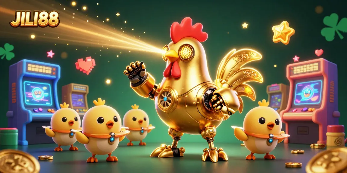 Engage with JILI88's thrilling gaming experience featuring vibrant 3D characters and casino elements.