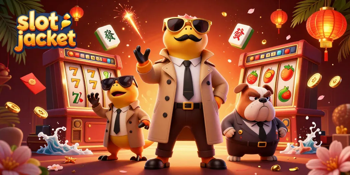 Slot jackpot yang megah dengan tiga raptor dalam jas meminta akses VIP di kasino.