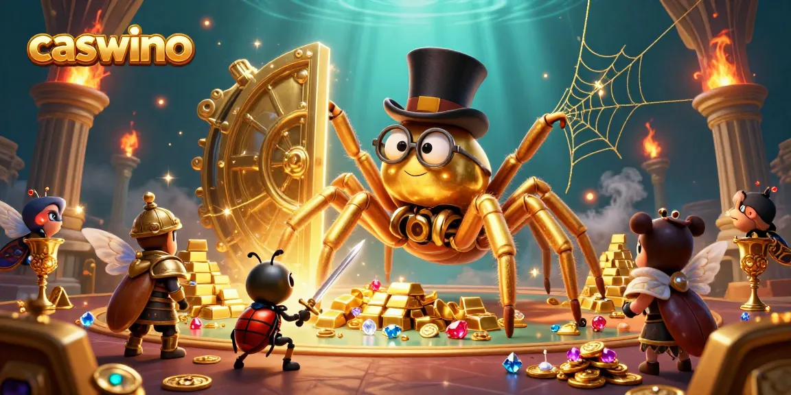 Engage with caswino’s thrilling atmosphere featuring a golden tarantula in a casino adventure.