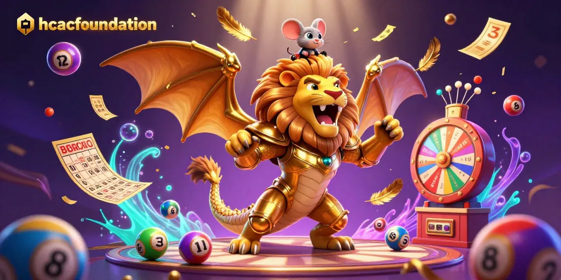 Engage with exciting lottery activities featuring hcacfoundation's vibrant 3D gaming illustration.