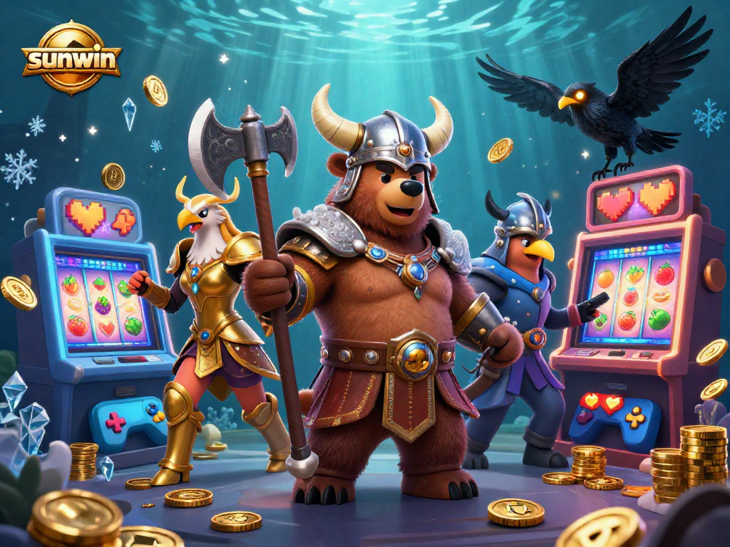 Join the sunwin experience with thrilling 3D slots featuring Viking warriors and gold coins.