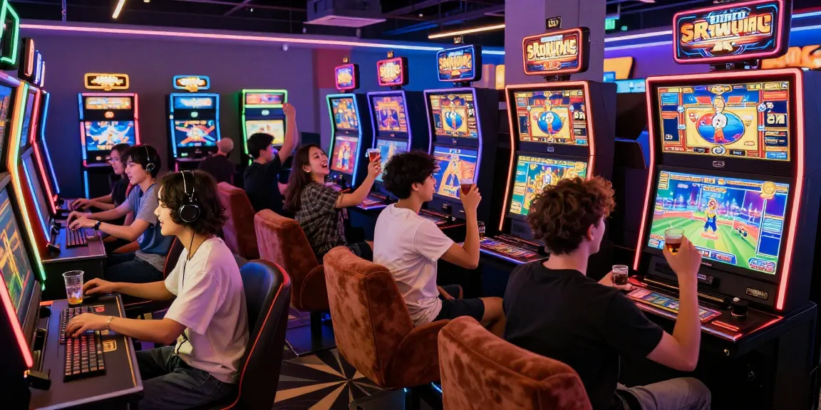 Exciting gaming scene at pajaktoto online casino with players engaging and celebrating wins.