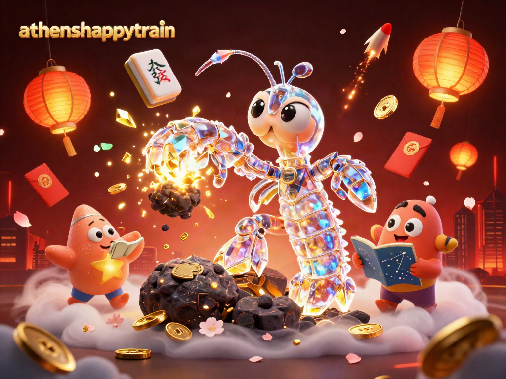 Experience athenshappytrain's thrilling game scene with vibrant characters and dynamic casino elements.