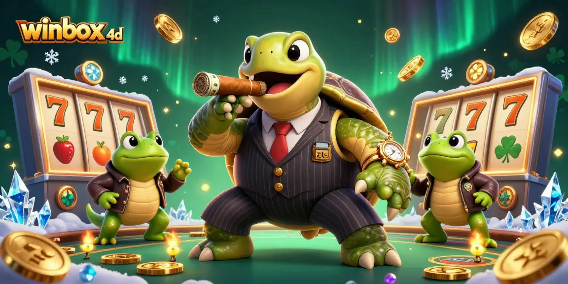 Experience winbox 4d excitement with a charismatic turtle mobster and action-packed casino scene.