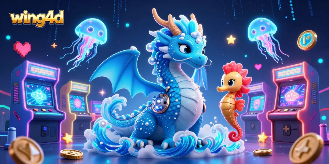 Engage with wing4d in this vibrant, dynamic 3D scene filled with casino gaming elements.