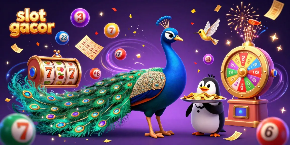 Experience the excitement of slot gacor with vibrant characters and dynamic gaming elements in a lively casino scene.