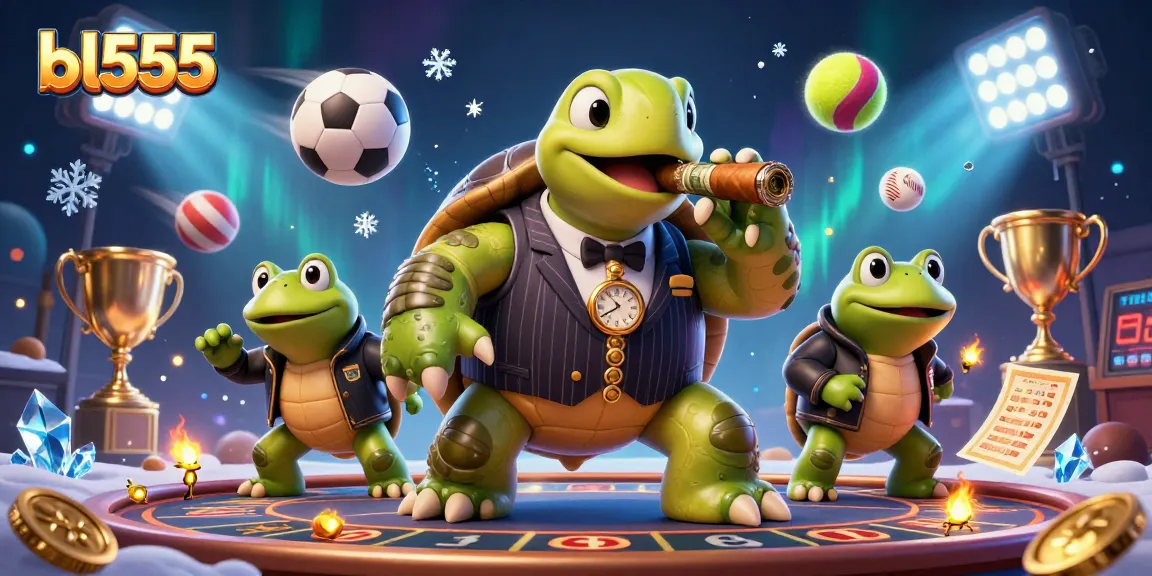 Experience the thrill of betting with bl555 in a vibrant casino scene featuring unique characters.