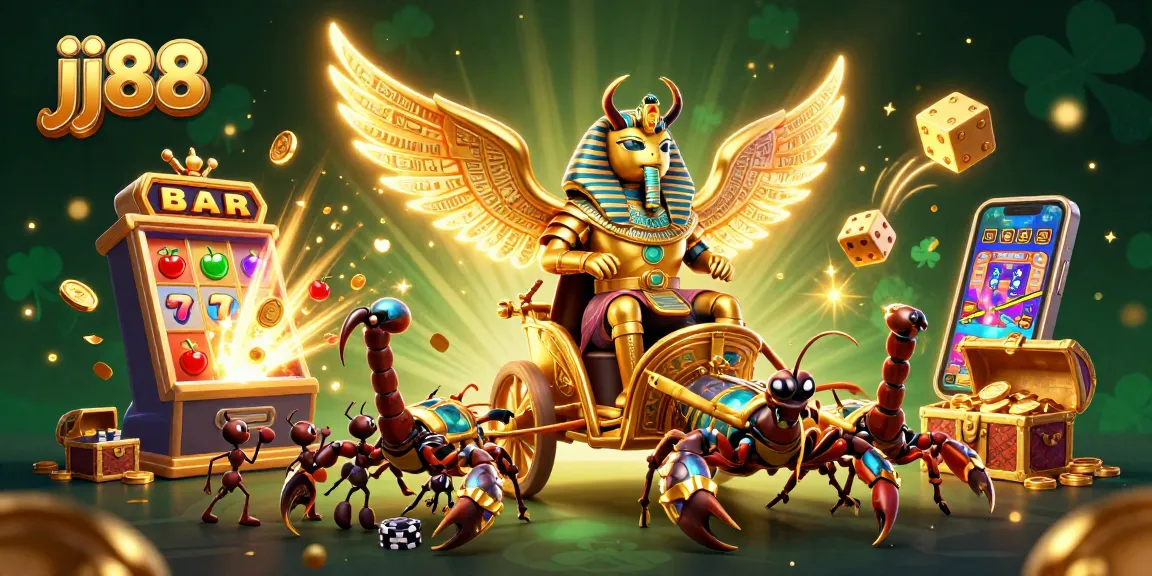 Experience thrilling jackpots and bright winnings with jj88 in a spectacular casino scene filled with adventure.