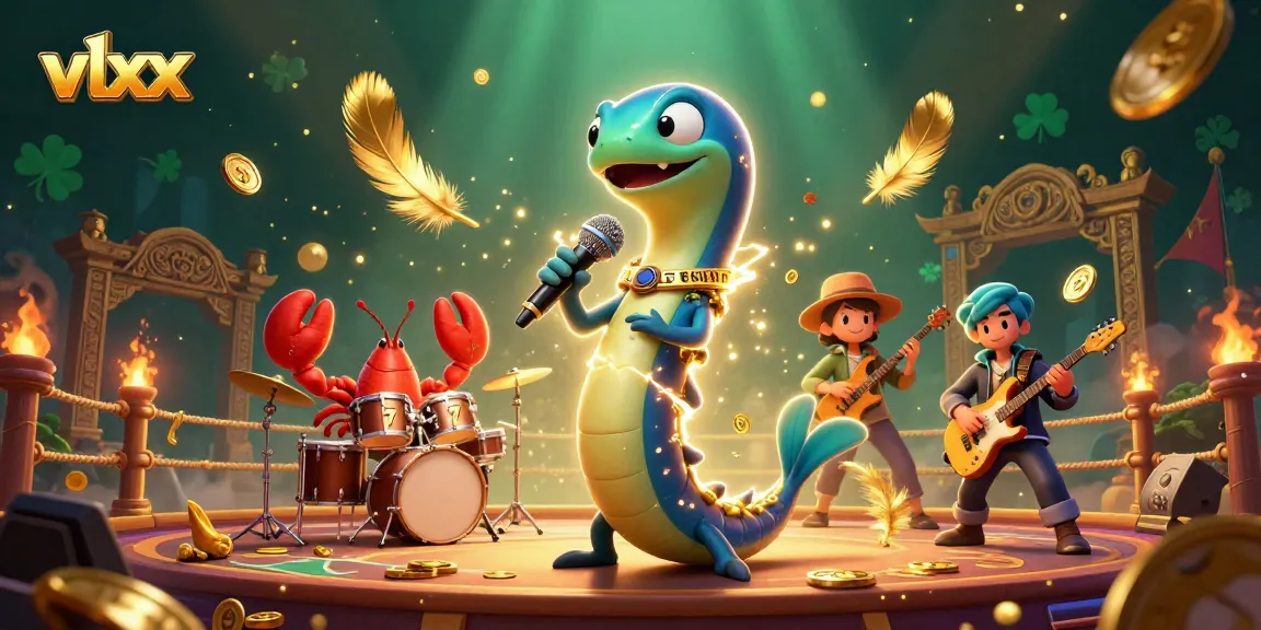 Engage with vlxx slots as electrifying characters perform on an underwater casino stage.
