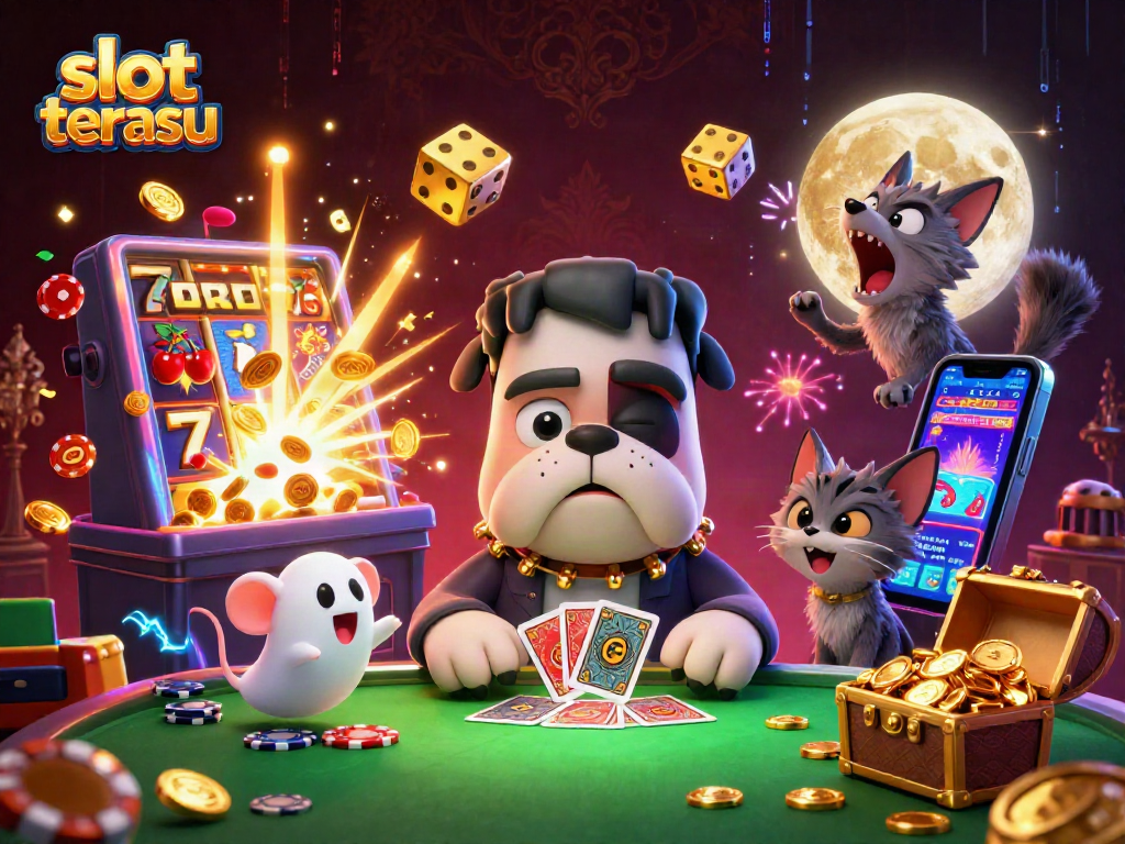 Engage with the latest slot terbaru action featuring lively characters in a vibrant casino scene.
