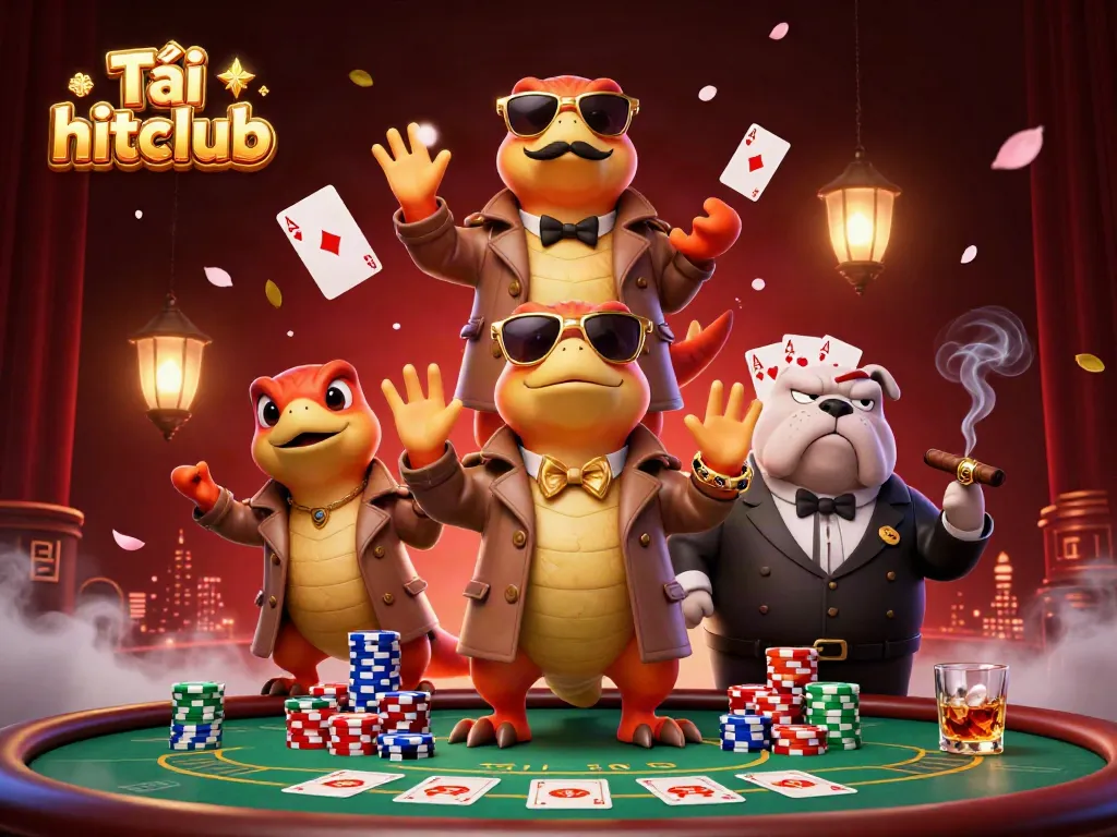 Players rush to Tải hitclub as three clever raptors charm their way into a VIP casino venue.