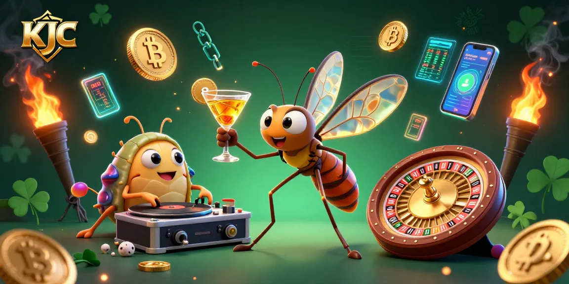 Experience vibrant KJC excitement with a foster character mascot in a dynamic casino scene.