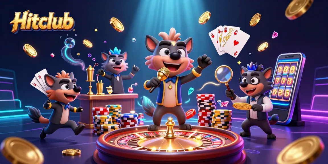 Hitclub hyenas create a lively casino scene, mixing drinks, telling jokes, and checking IDs.