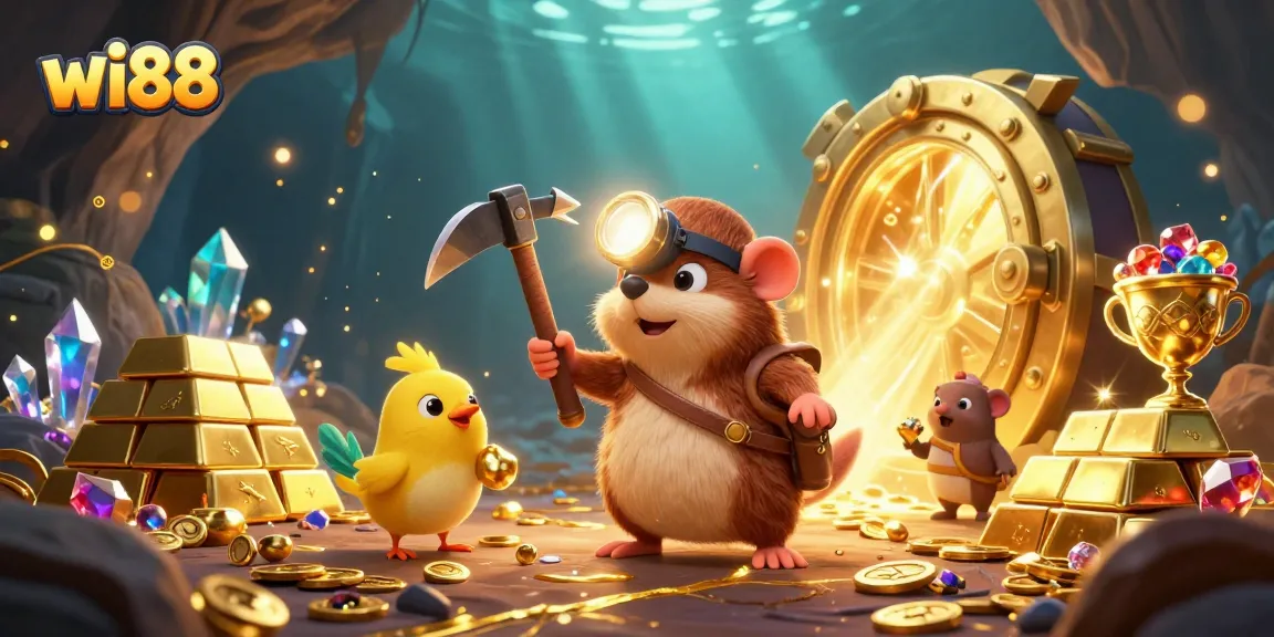 Experience the thrill of winning at the WI88 casino through dynamic gameplay with sparkling treasures.
