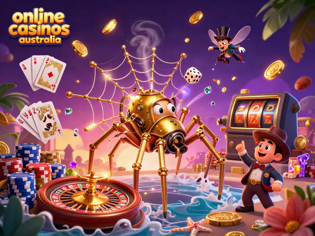 Experience online casinos Australia with lively 3D steampunk characters and dynamic casino elements.