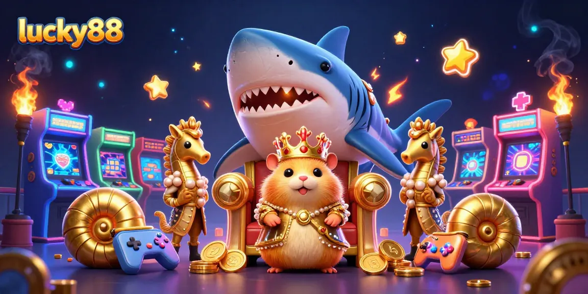 Experience thrilling gameplay at lucky88 with vibrant 3D characters and casino elements in a dynamic scene.