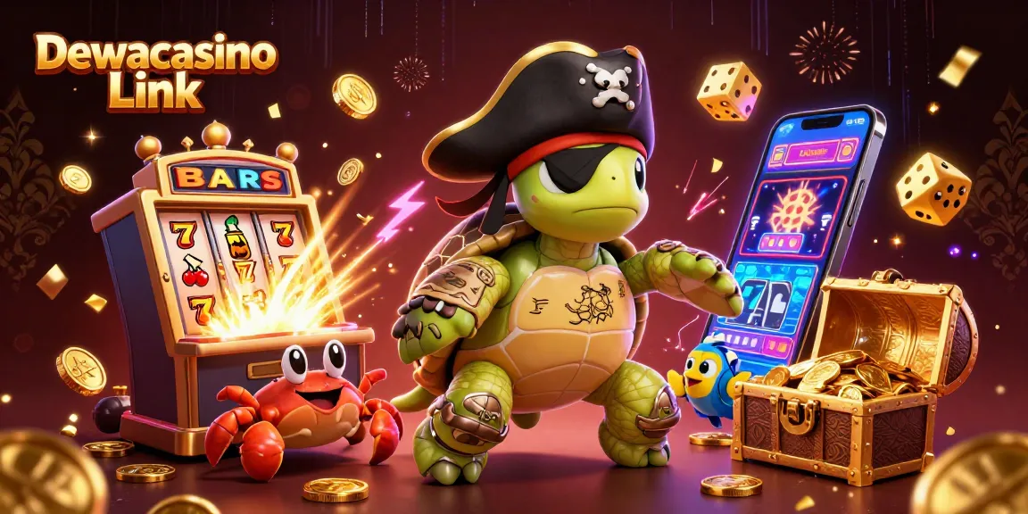 Engage with exciting games at Dewacasino Link featuring vibrant casino elements and lively characters.