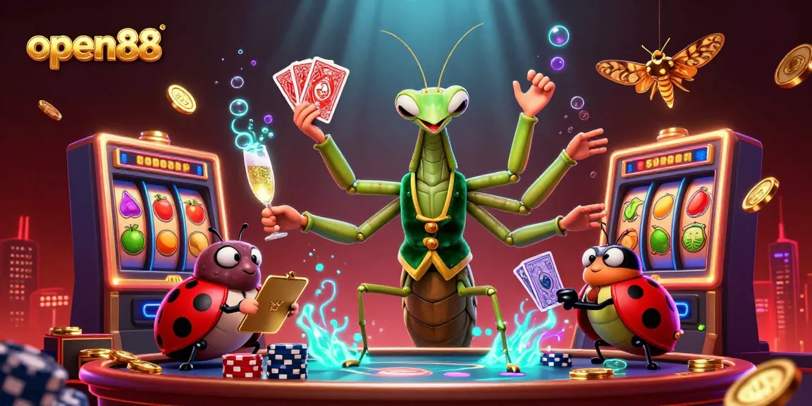 Experience exhilarating wins at open88 with dynamic card dealing and vibrant slot game elements.