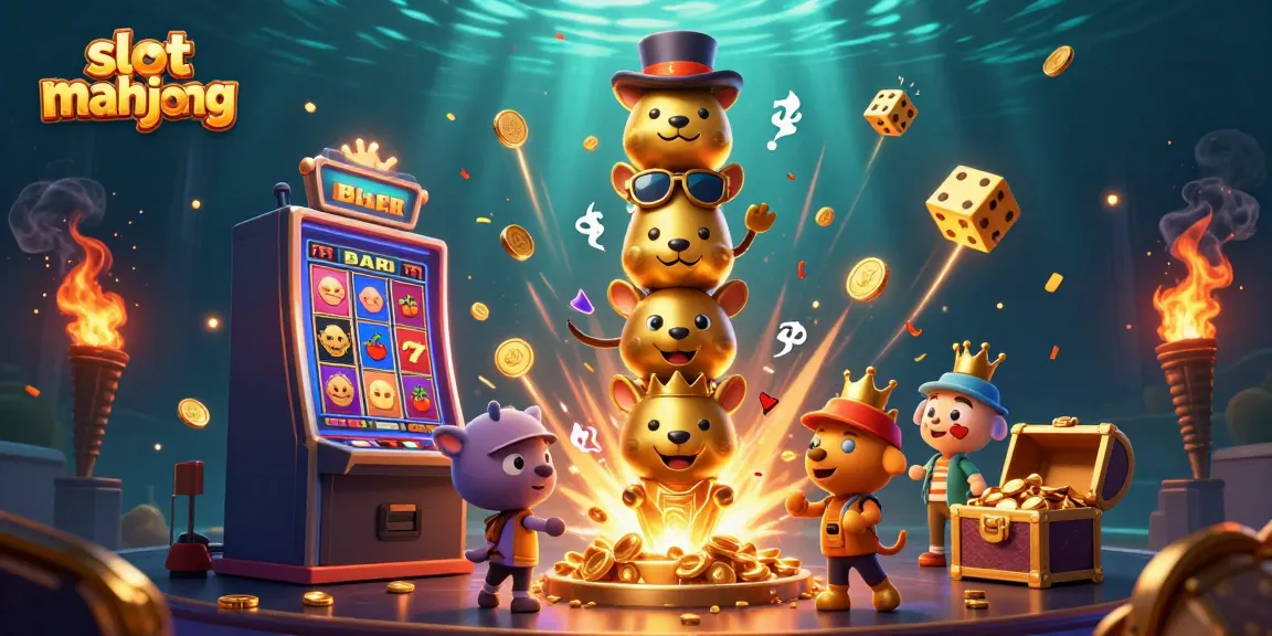 Mainkan slot mahjong di kasino dengan totem emas dan mesin slot dinamis yang menyenangkan.