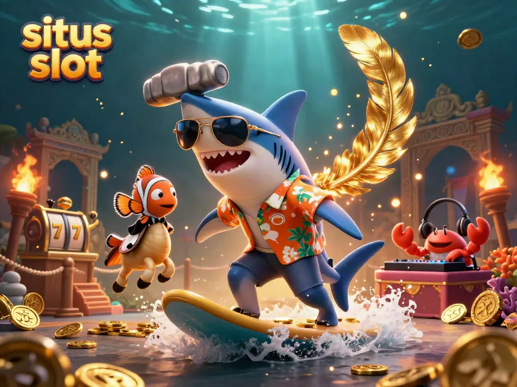 Sites and strategies for situs slot highlighted in an engaging underwater casino themed scene.