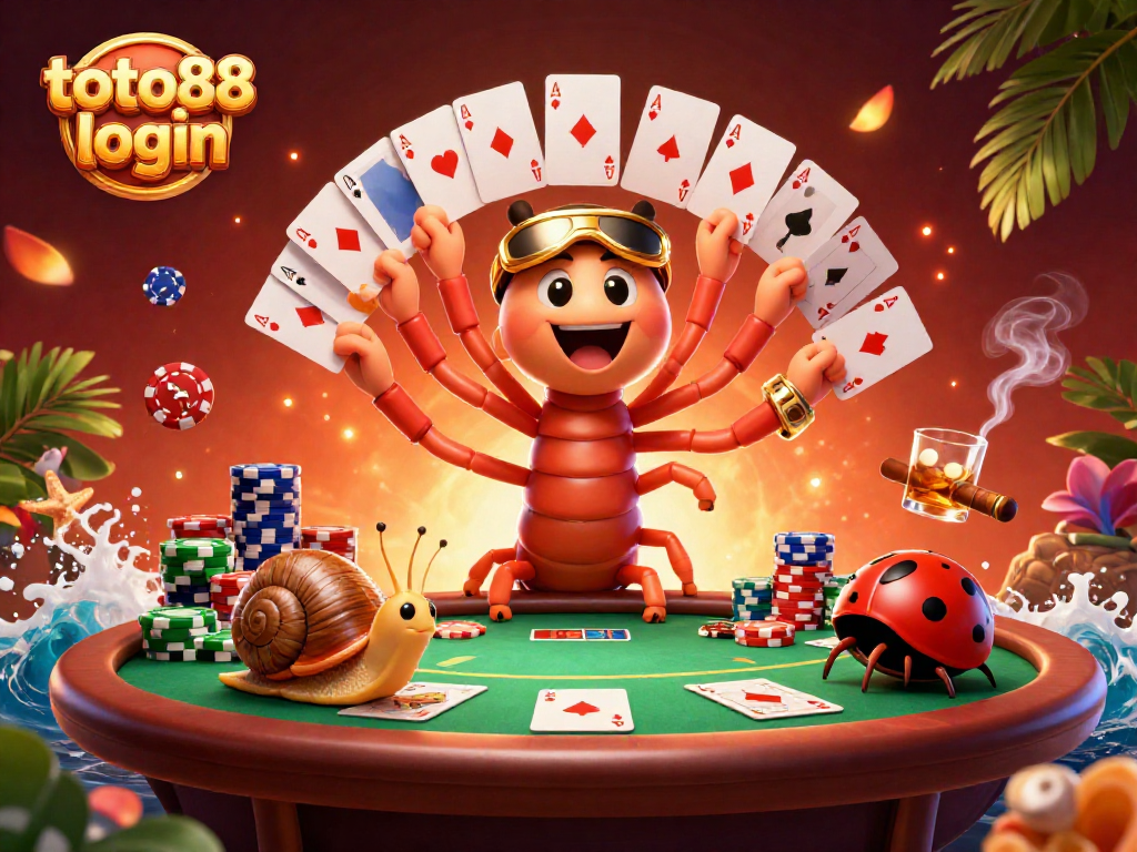 Experience thrilling gameplay at toto88 login with our colorful 3D casino scene featuring engaging characters.