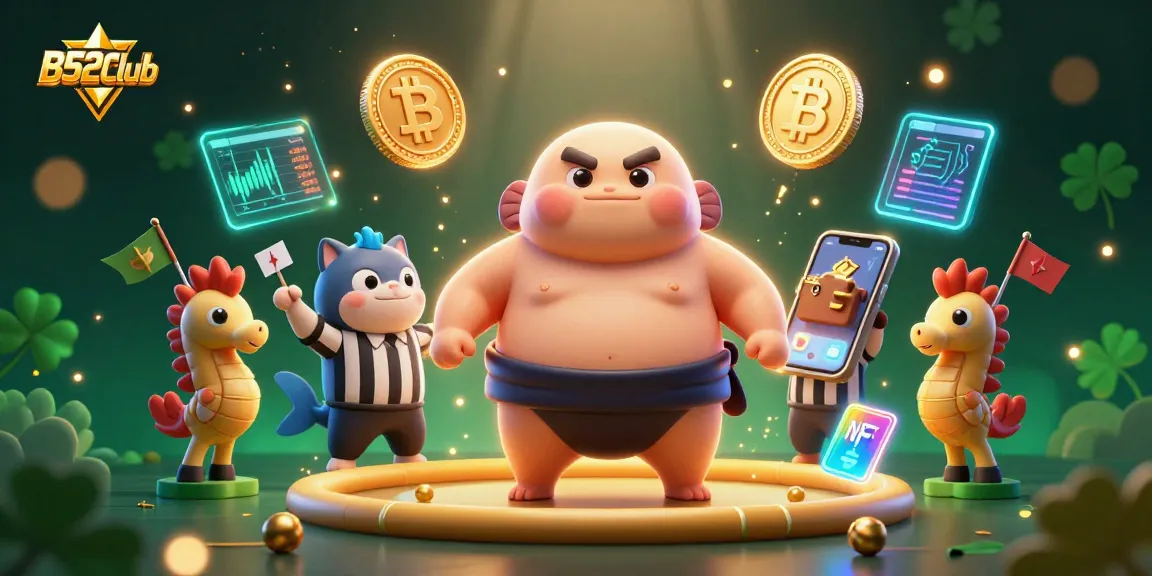 Engage with B52Club's thrilling underwater casino vibe featuring vibrant characters and crypto elements.