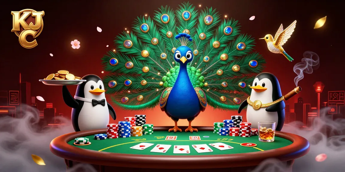 Engage in premium gaming adventures at KJ C with luxurious casino characters and vibrant action.